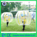 Green color dots high quality material inflatable body bumper ball for adult